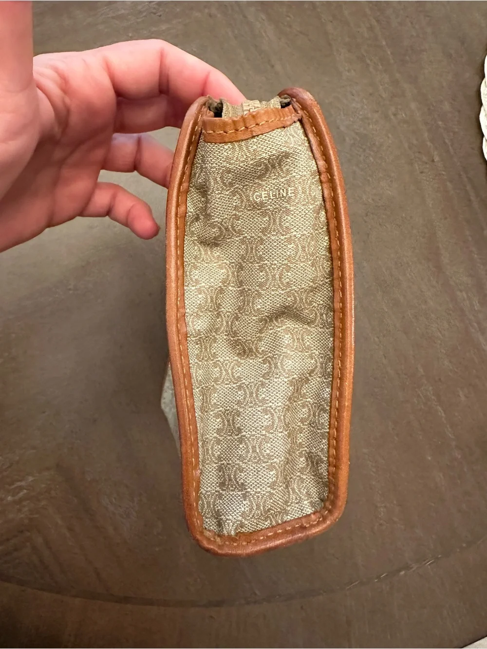 Celine Vintage Macadam Coated Canvas Clutch- Unisex